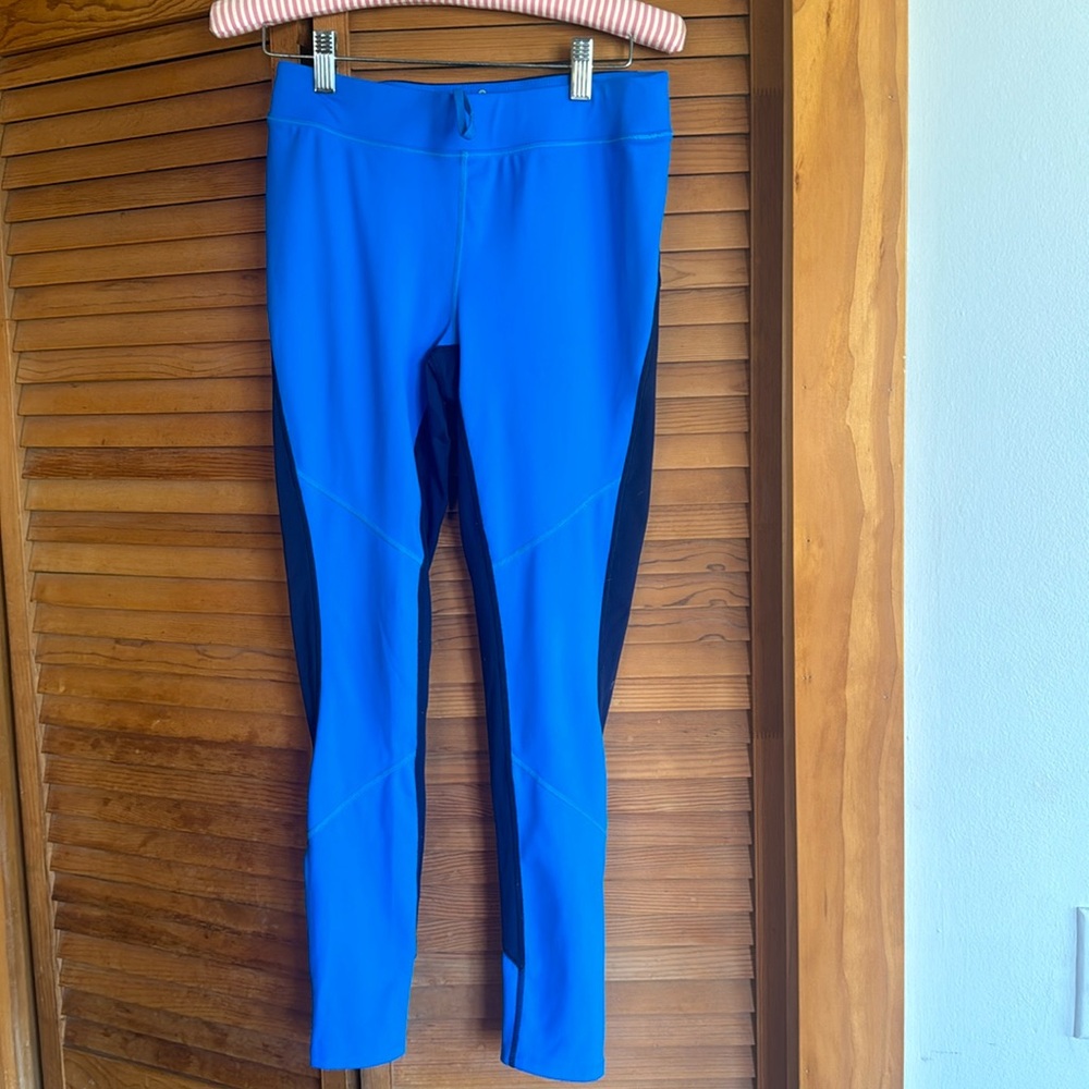 Athleta leggings blue two-toned size small
